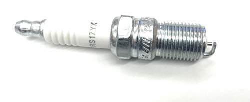 Miller Electric Miller 065709 Spark Plug for Onan P-216/P-218/P-220. This image shows the spark plug with a hexagonal metal base and ceramic insulator, designed for optimal ignition performance in welding machines.