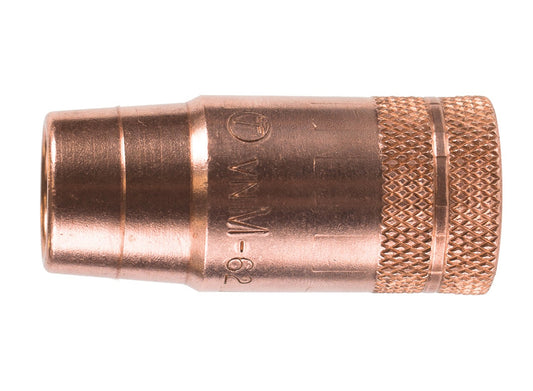 Tweco VNM62 Medium Duty Self Insulated Nozzle for 5/8" wire size, threaded, designed for enhanced convenience and productivity for welders, pack of 2.