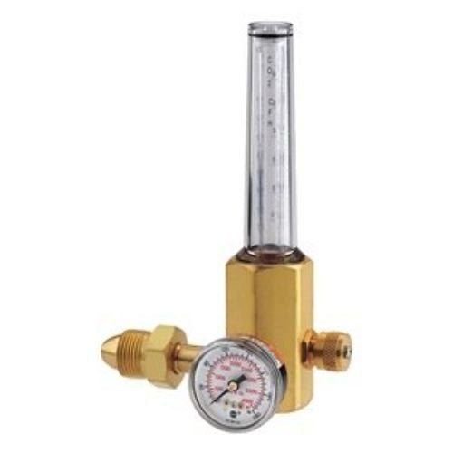Miller Electric Flowmeter Regulator CGA-580, a single stage flowmeter regulator designed for argon, CO2, helium, and argon/CO2 mix with CGA connection inlet 580, perfect for precise delivery pressure control.