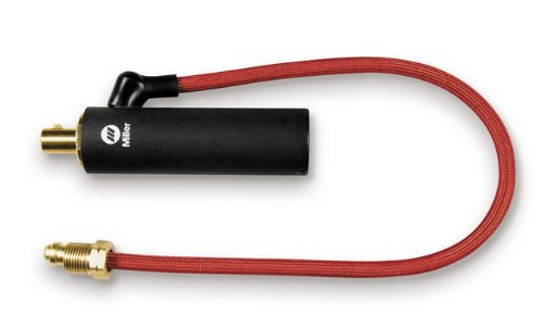Miller Electric 195377 Water Cooled TIG Torch Adapter designed for welding efficiency, featuring a durable construction with a protective hose and connections, compatible with various Miller welding machines such as Dynasty, Syncrowave, and Maxstar.