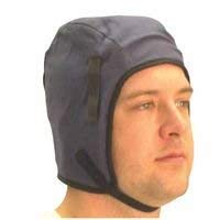 Anchor 130F Winter Liner for Hard Hats shown on a model's head, designed for premium insulation and universal fit; ideal for cold weather protection.