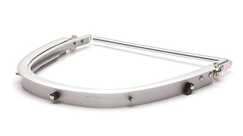 Pyramex Lightweight Aluminum Hard Hat Adapter for Cap Style Helmets, showcasing a durable aluminum frame designed to hold face shields securely.