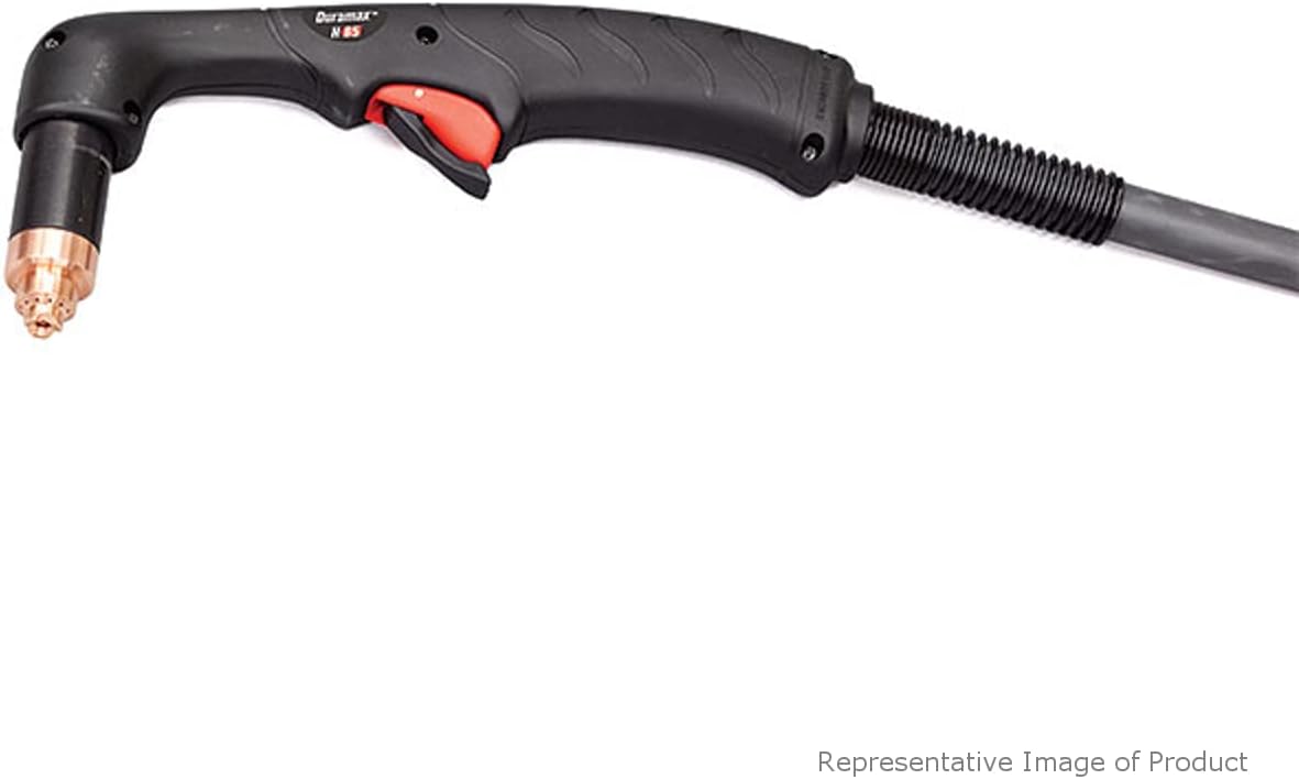 Duramax 75 degree hand torch by Hypertherm, featuring a 25 foot lead, compatible with Powermax 65, 85, and 105, perfect for Plasma Equipment.